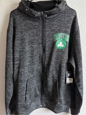 NWT Boston Celtics NBA x Unk Charcoal Full Zip Hooded Jacket - Men’s Large